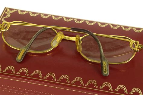 cartier glasses gold frame|authentic cartier eyeglasses frames.